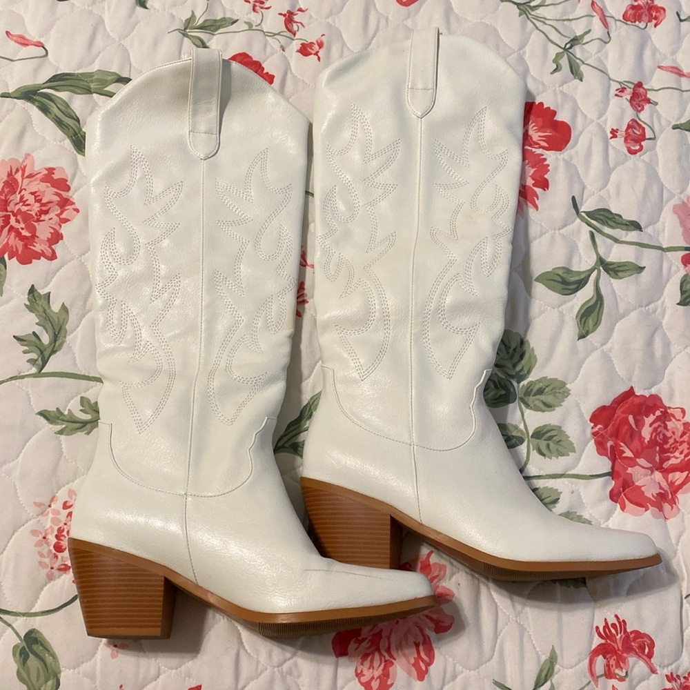 Knee high cowboy boots